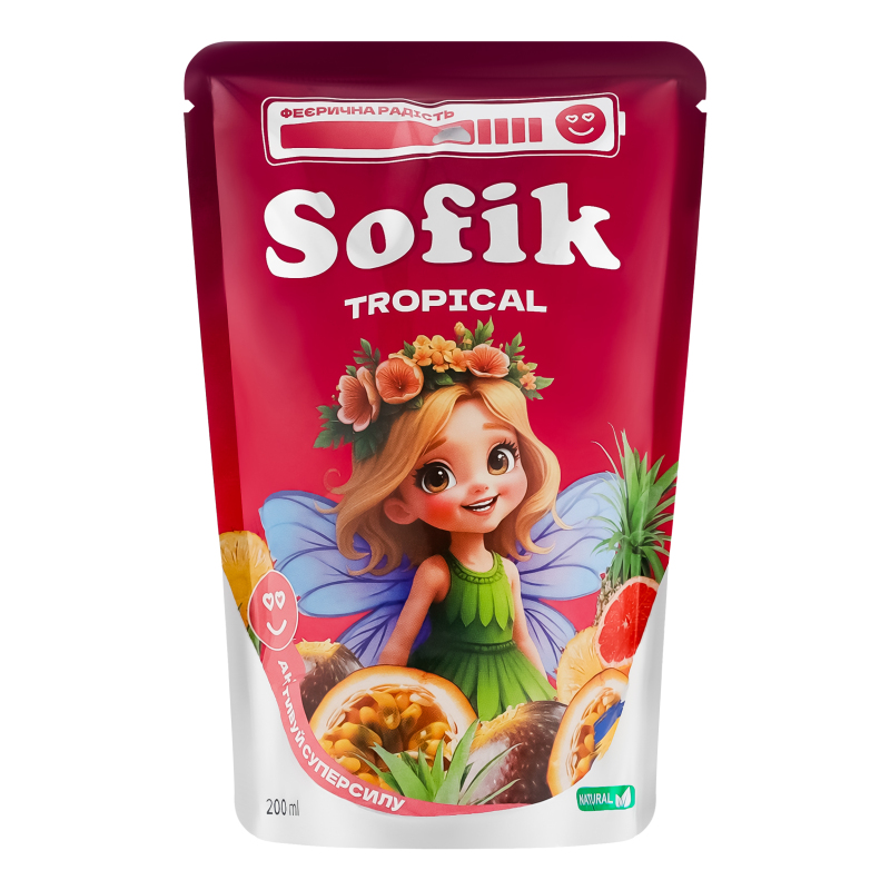 Напій соковмісний Sofik 200мл Тропічний