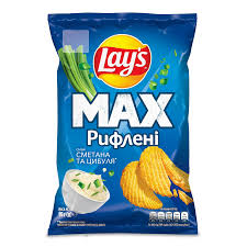 Чипси Lay's Max 95гСметана Цибул рифлені