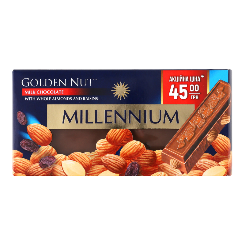 Шоколад Millennium 100ГолдМолМигдРодАкц