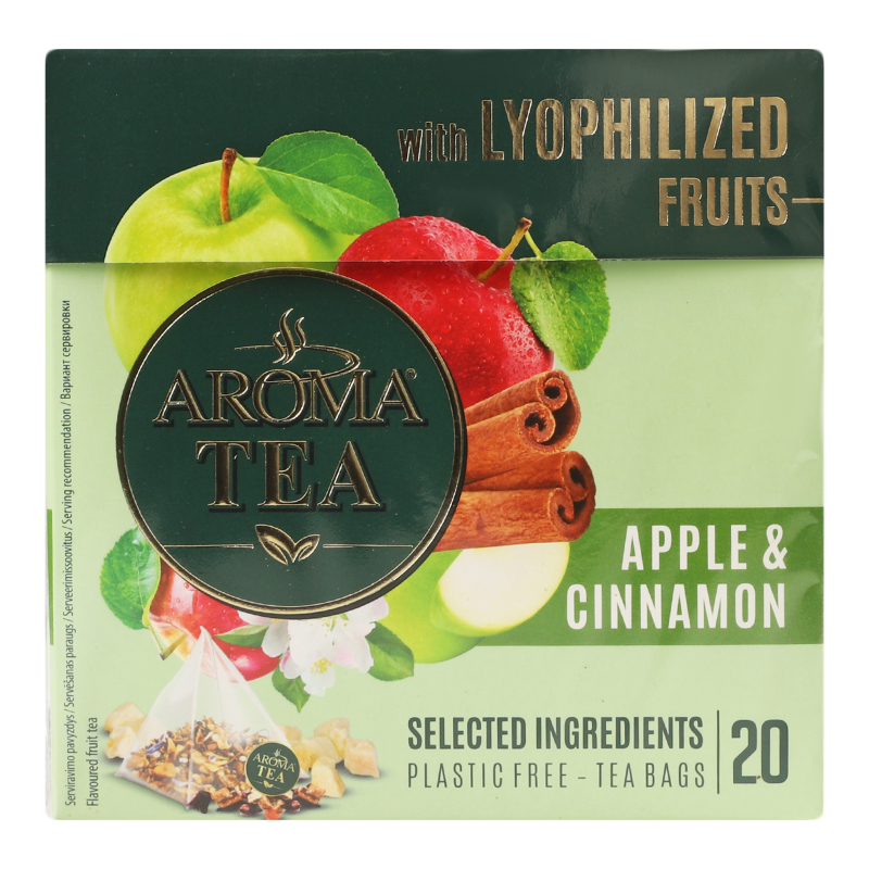 Чай AROMA TEA 20х2г ЯблукоКориця в пірам