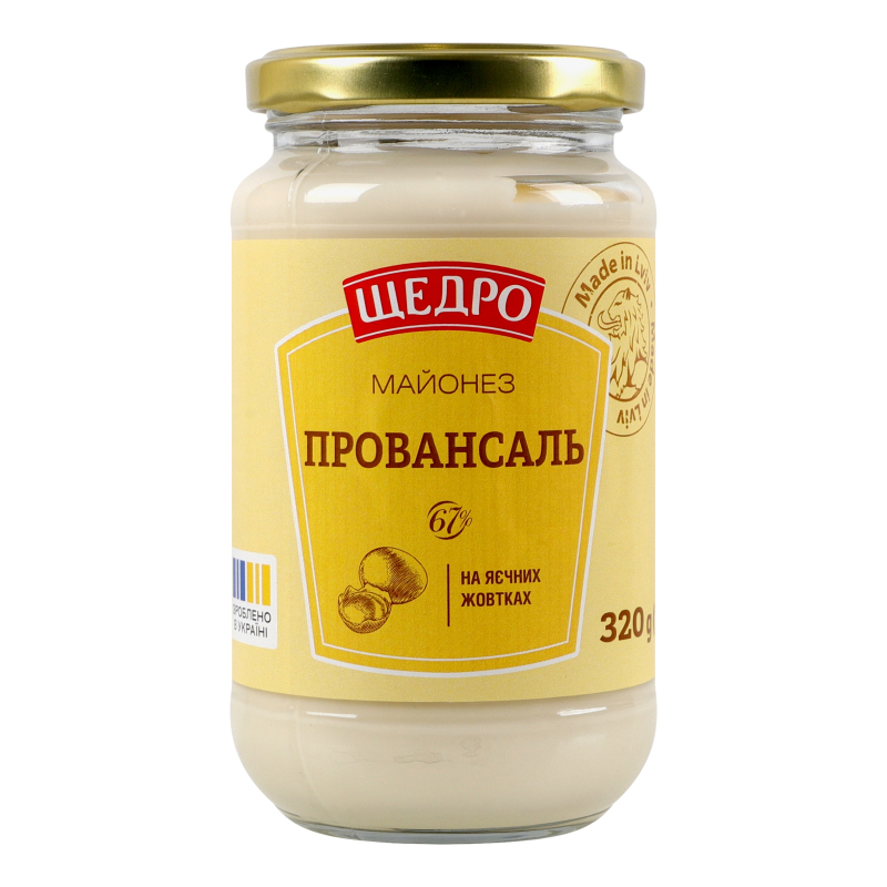 Майонез Щедро 67% 320г Провансаль с/б