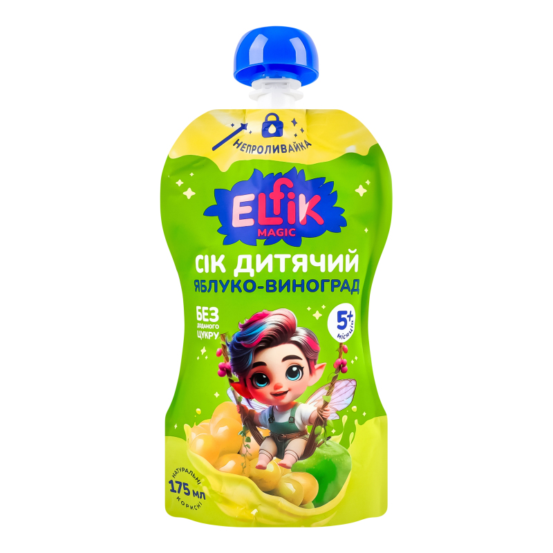 ДХ Сік Elfik 175мл Яблуко-виноград