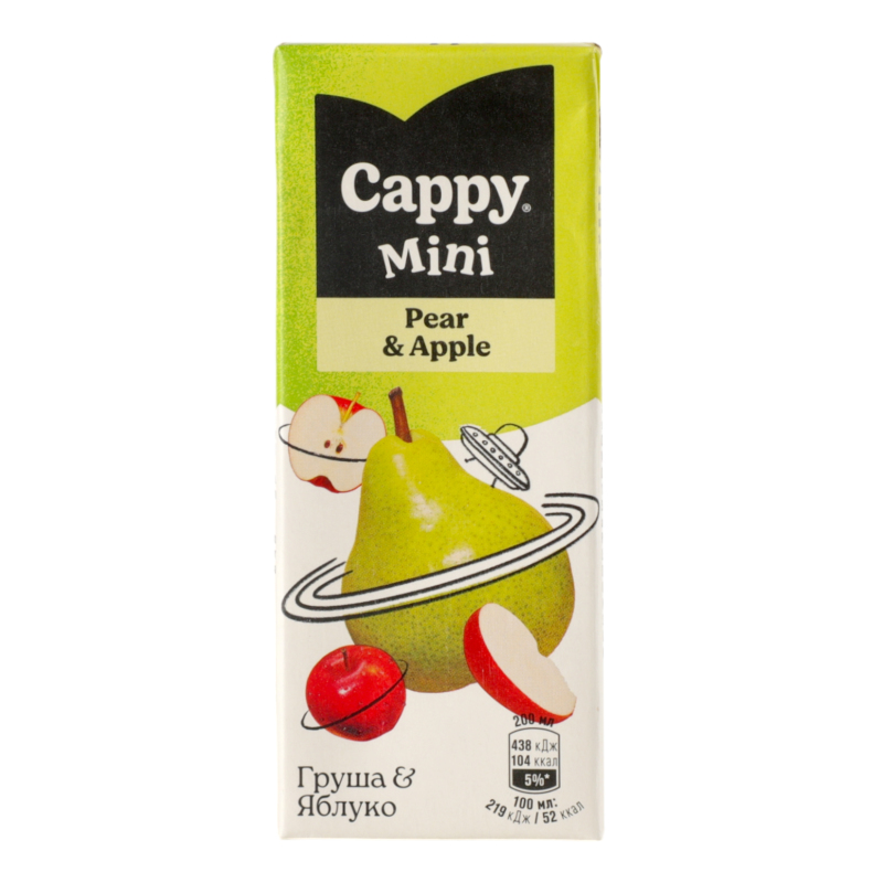 Нектар Cappy mini 200мл Яблуко-груша