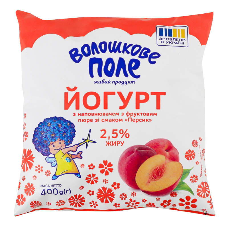 Йогурт ВолошПоле 2,5% 400г Персик