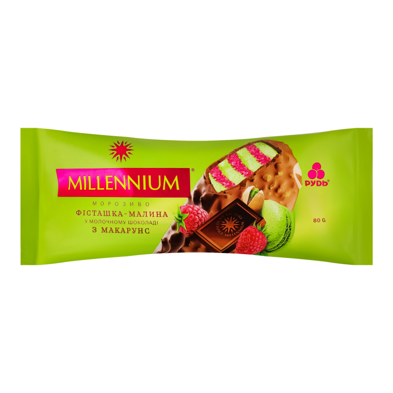 Морозиво Рудь 80г MillenniumФісташМалМол
