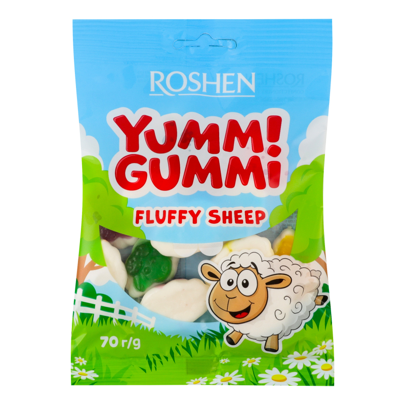 Цукерки ROSHEN 70г Yummi Gummi Fluffy Sh