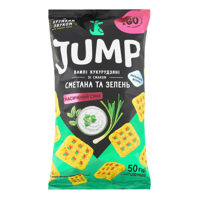 Снеки Jump 50г Кукур Сметана зелень