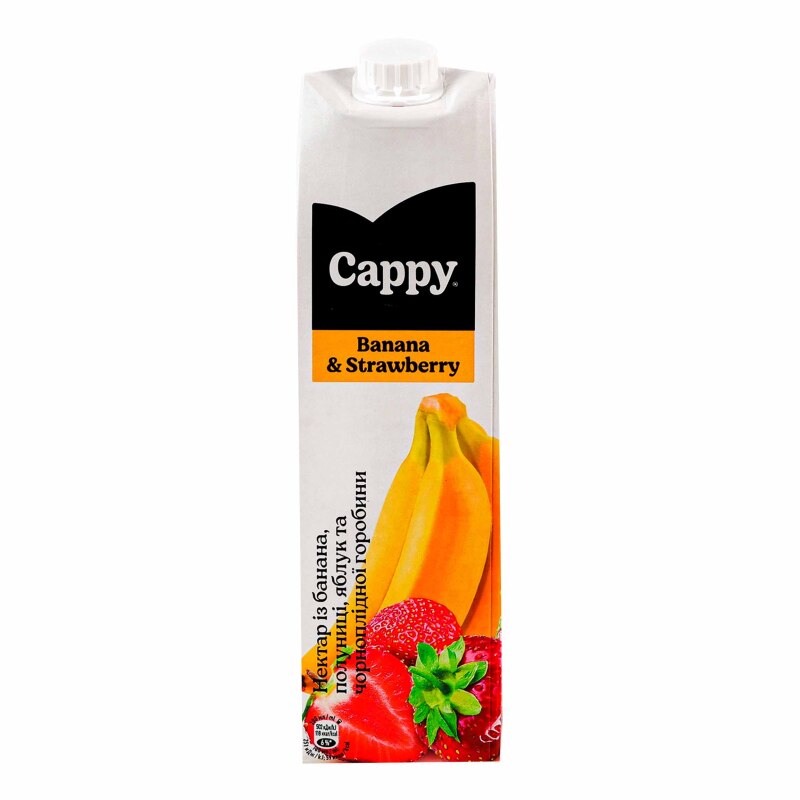 Нектар Cappy 1л Банан-Полуниця