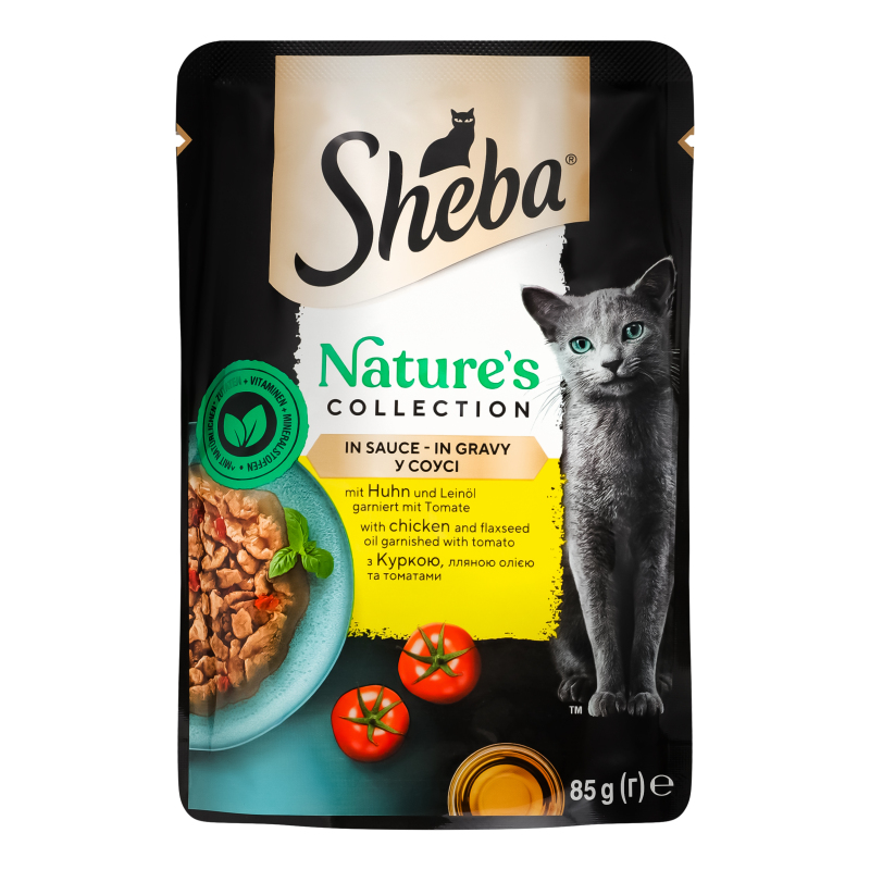 Корм Sheba дк 85гКурка Томати лляна ол