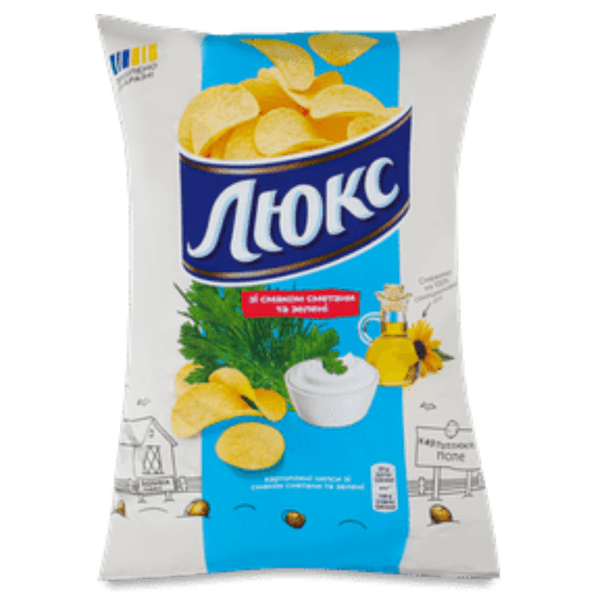 Чипси Люкс 170г Сметана та цибуля