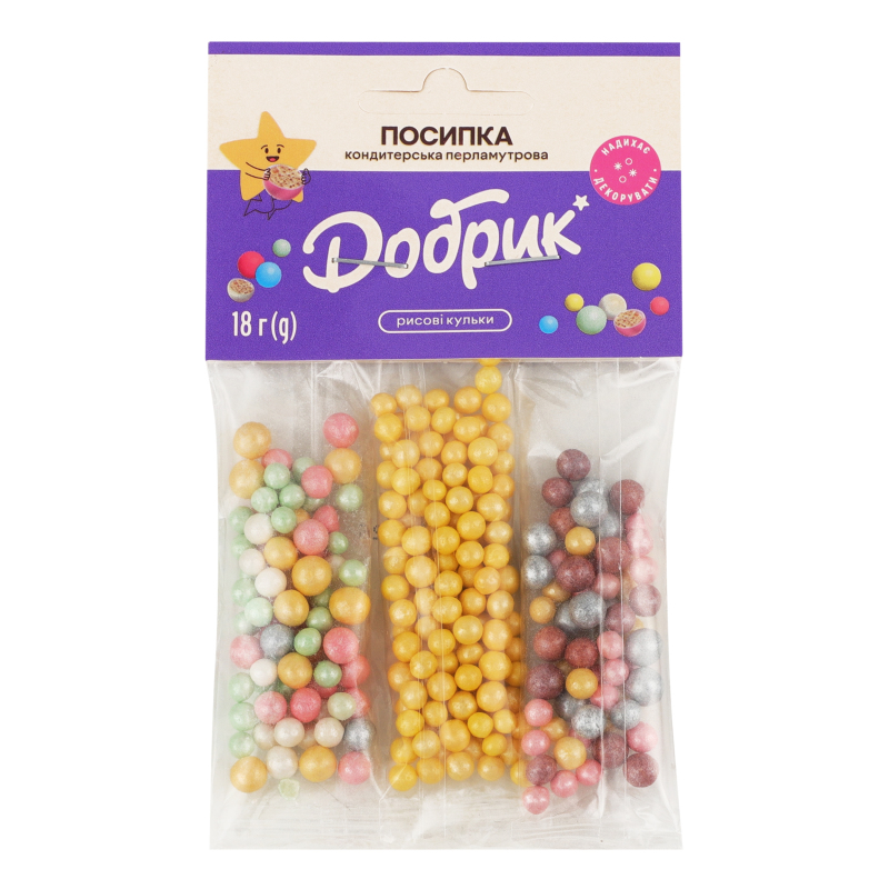 Посипка Добрик 18г Конд перлам рис кул