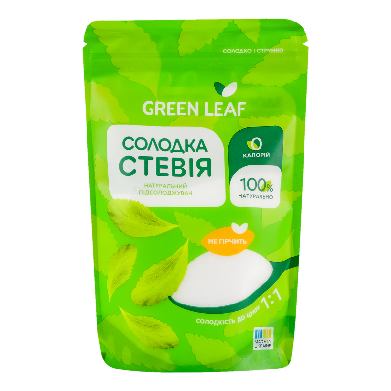 Замінник цукру GreenLeaf 250г Сол стевія