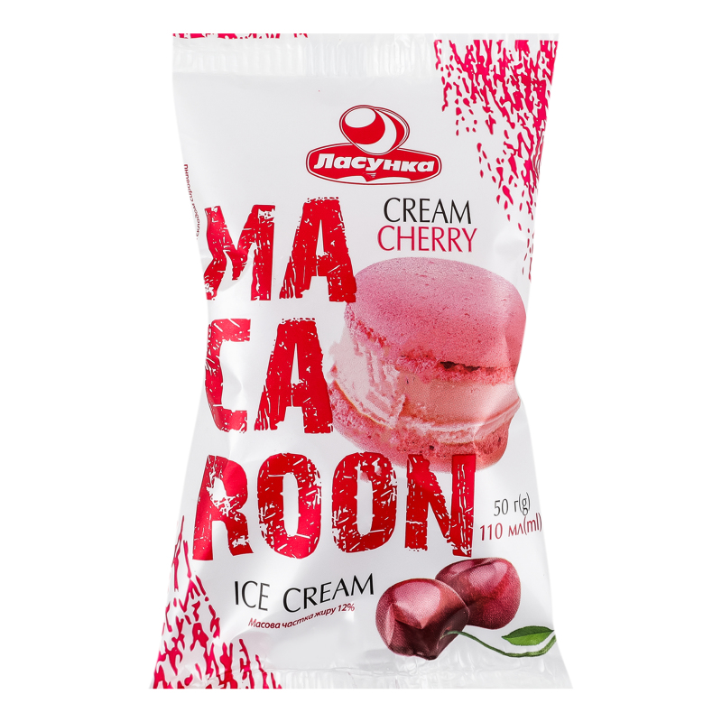 Морозиво Ласунка 50г Macaroon cream-cher