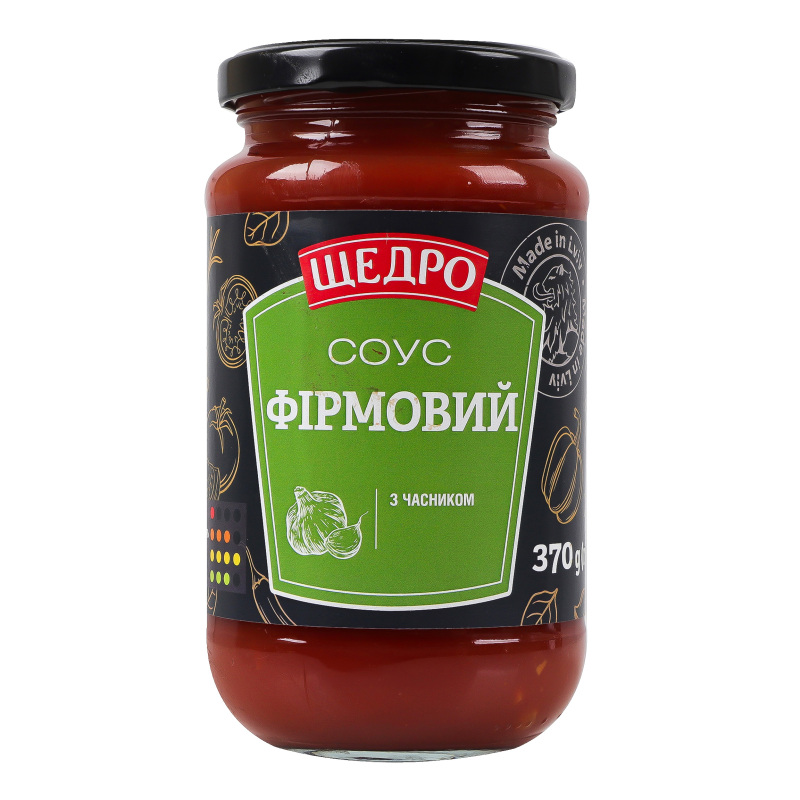 Соус Щедро с/б 370г Фірмовий з часником