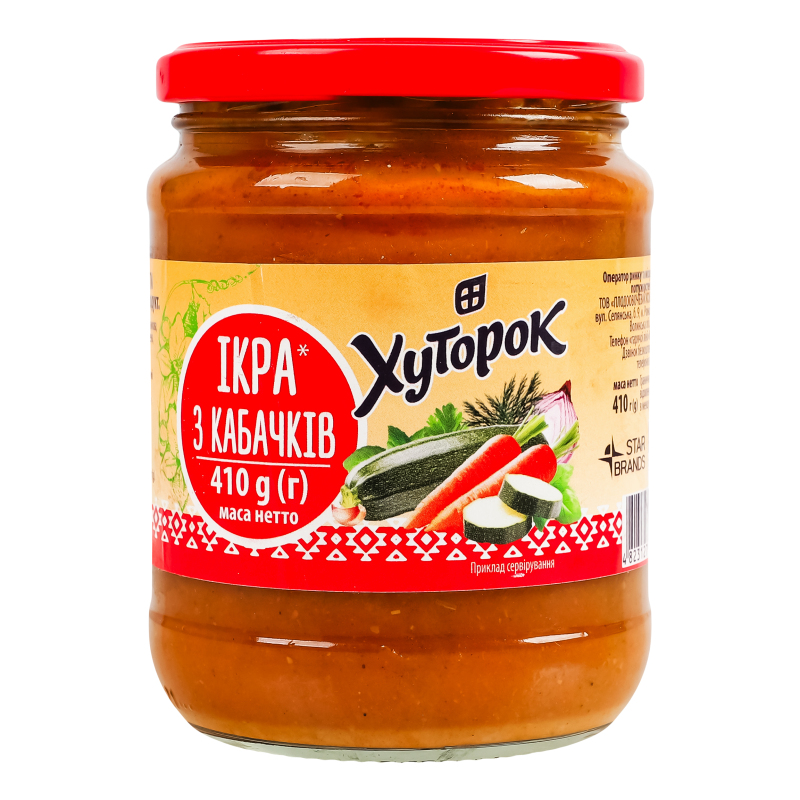 Ікра Хуторок 410г З кабачків с/б