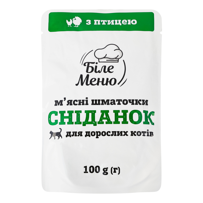 Корм Біле Меню дк100гСнід в соусі з птиц