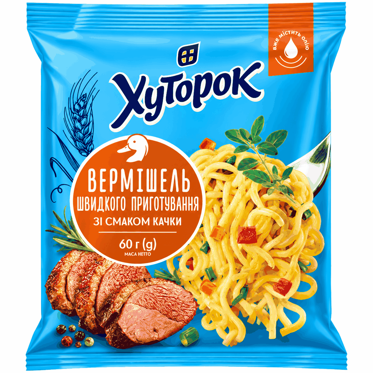 Шв Харч Хуторок 60г Вермішель Качка