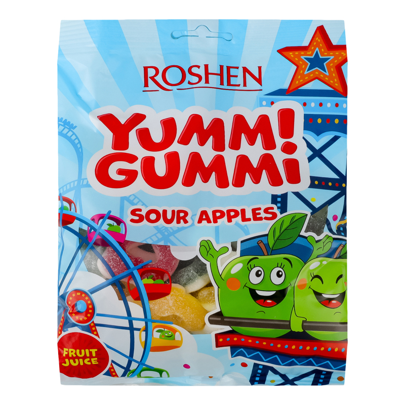 Цукерки ROSHEN 165г YummiGummi Sour appl