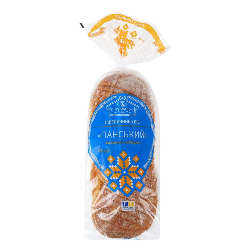 Хліб Теремно 450г Панський пшен нарізан