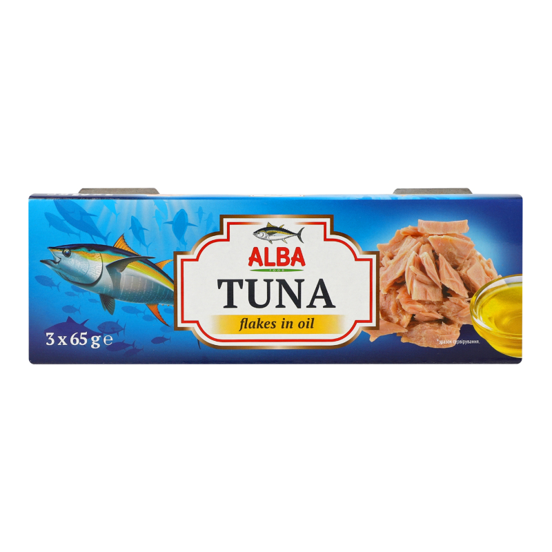 Консерва Alba Food 3*65гТунець шмат в/о