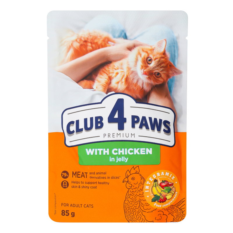 Корм Клуб 4 Лапи дк 85г Курка в желе