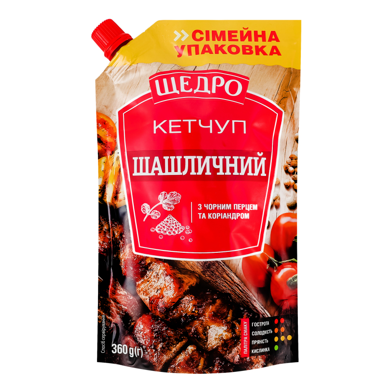 Кетчуп Щедро 360г Шашличний д/п