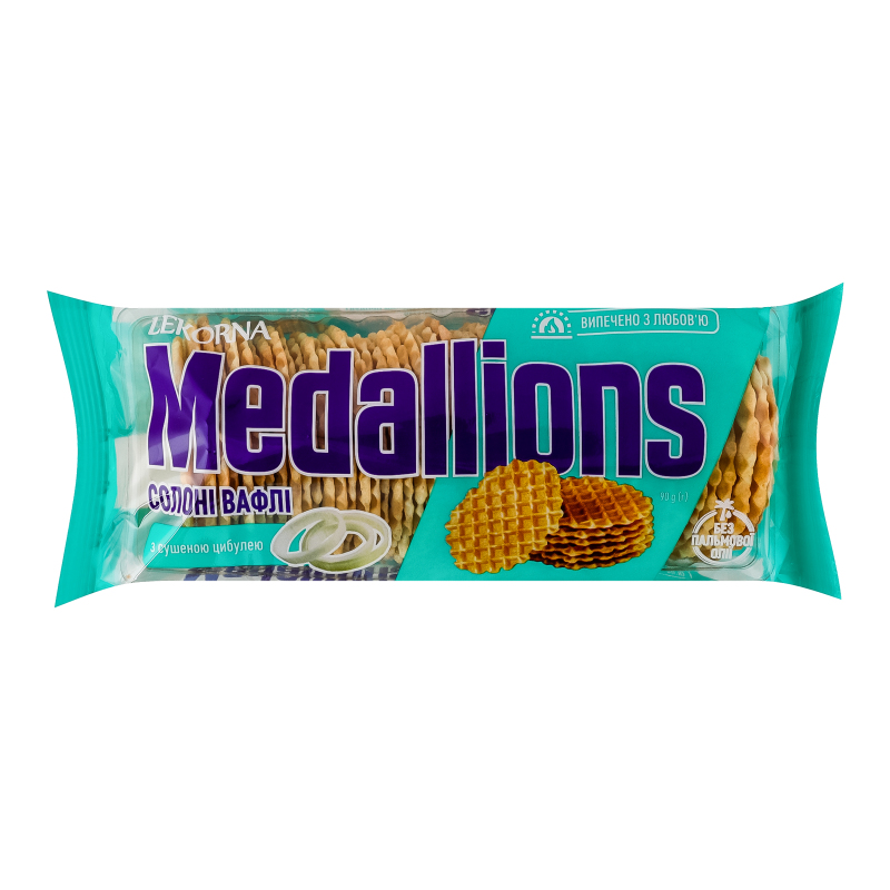 Вафлі  Lekorna 100гMedallions суш цибул