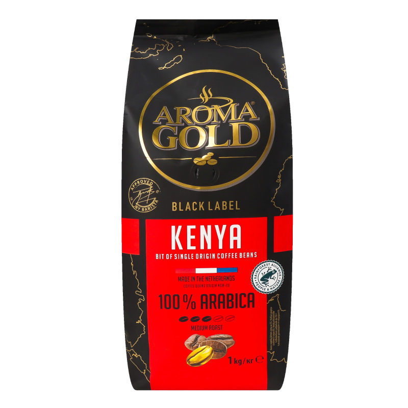 Кава AROMA GOLD 1кг Black Label Kenya
