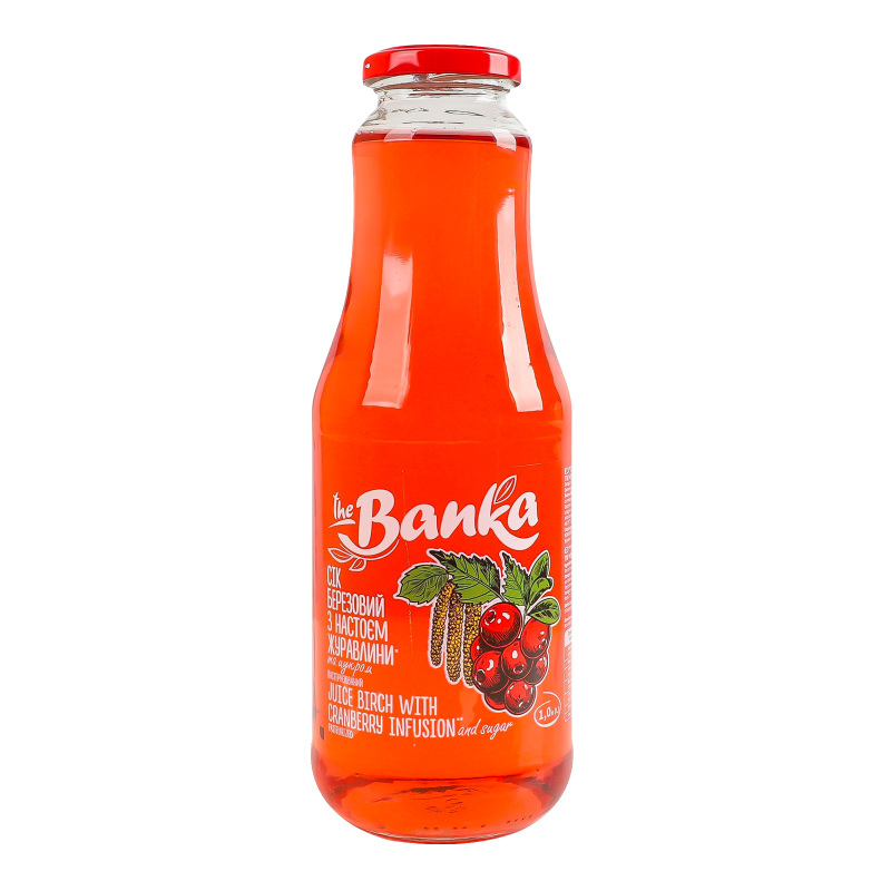Сік The Banka 1л Березовий з журавлиною