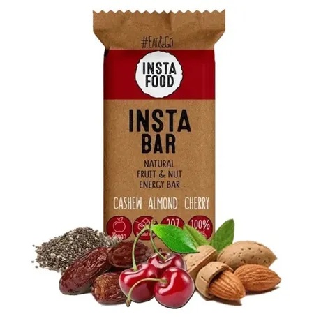 Батончик Insta Bar 40г Мигдаль вишня чіа