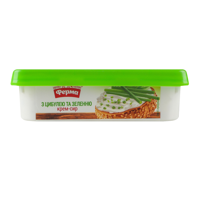 Крем-сир Ферма 50% 170г з цибулею/зелен
