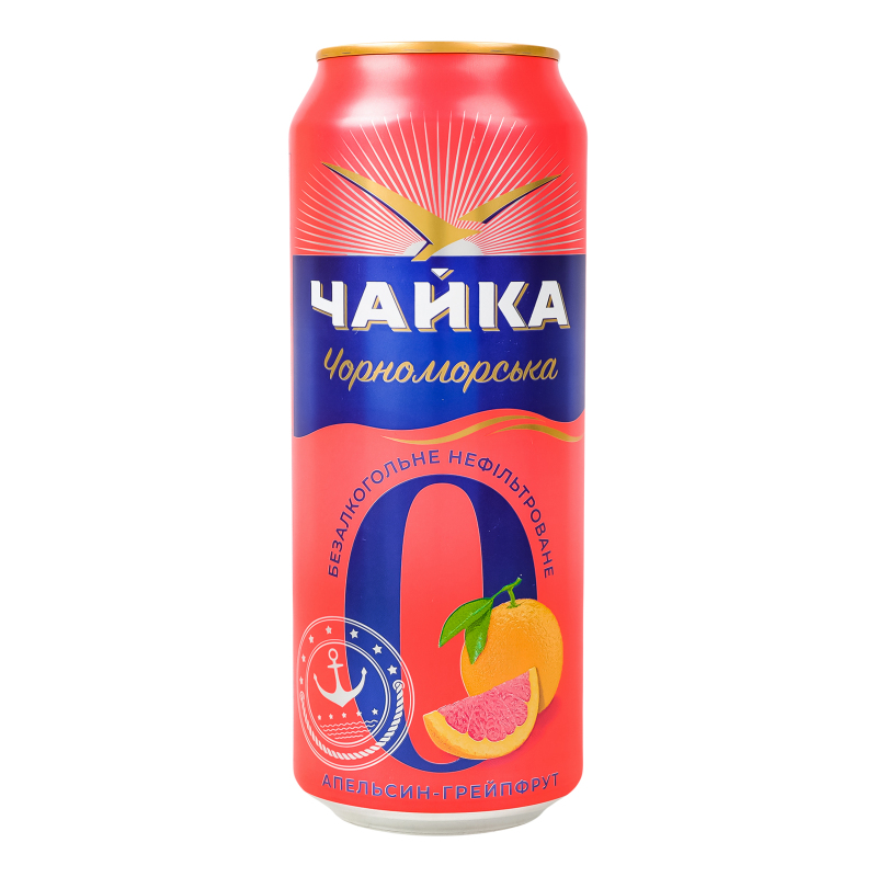 Пиво б/аЧайкаЧорноморська0,5лАпГр0,5%Ж/б