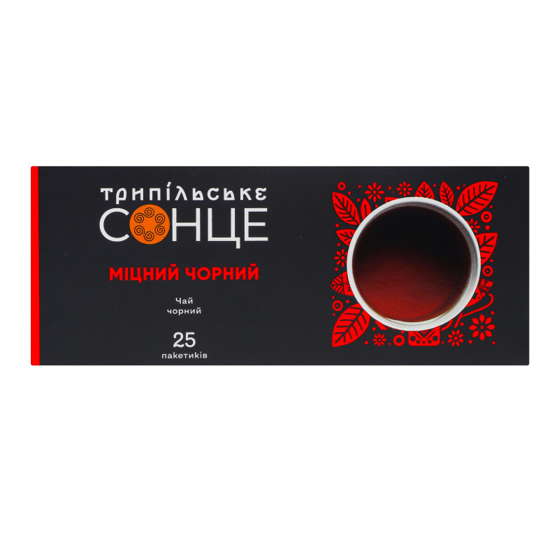 Чай ТрипільськеСонце 25*1,8г Міцний чорн