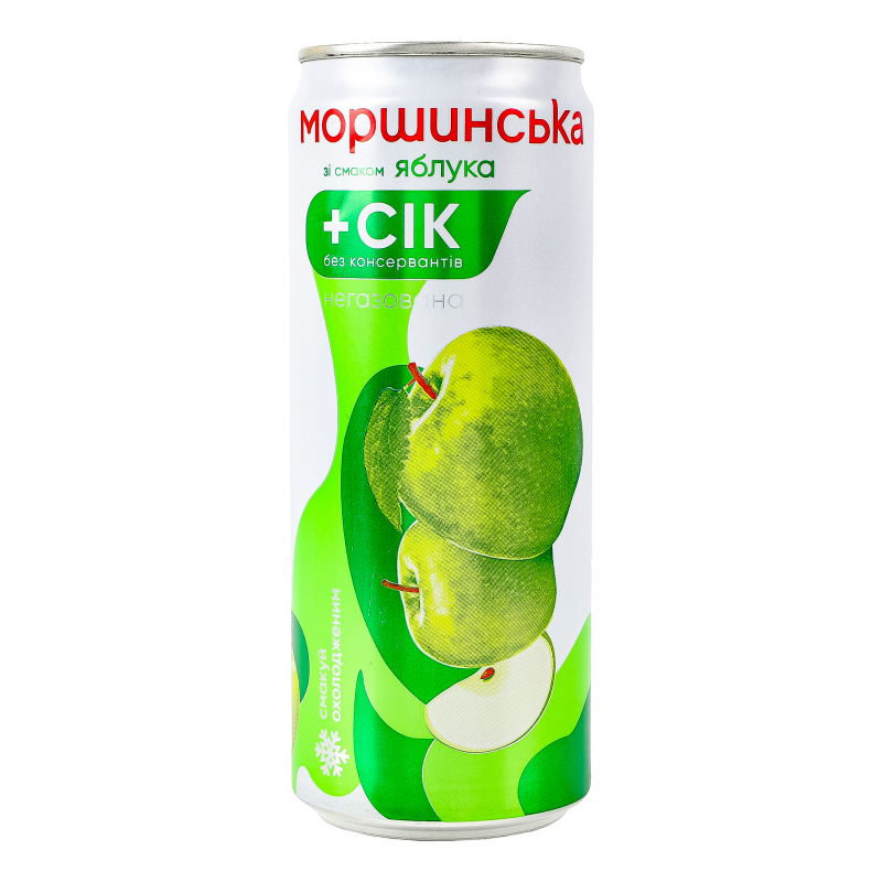 Напій Моршинська 0,33л н/г Яблуко+сік жб