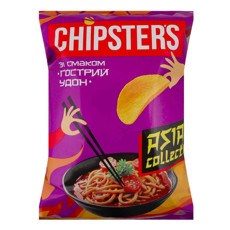 Чипси Chipsters 100г Гострий удон