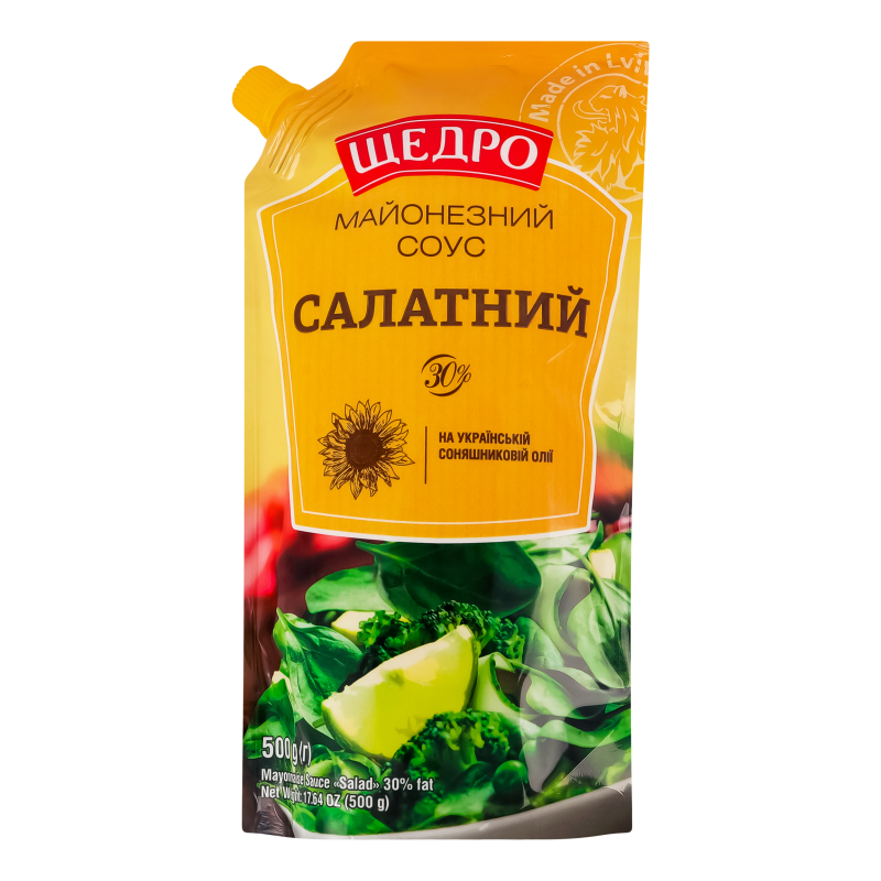 Майонезний соус Щедро 30% 500г Салатний