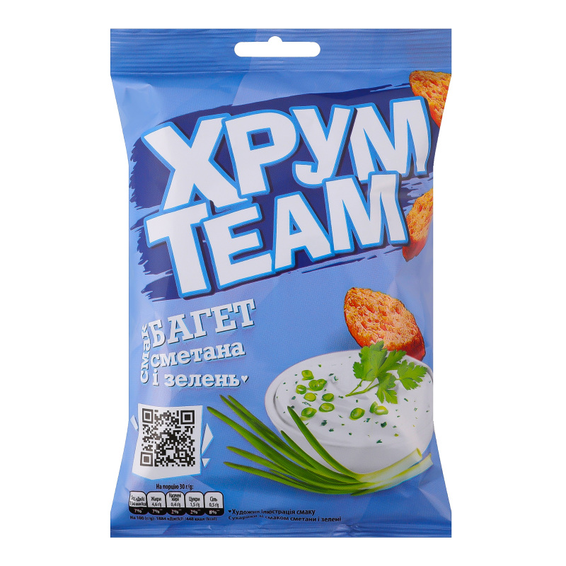 Сухарики ХрумTeam 55г Сметана та зелень