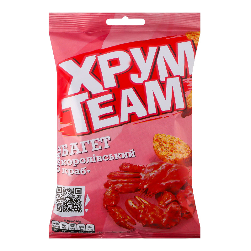 Сухарики ХрумTeam 55г Королівський краб