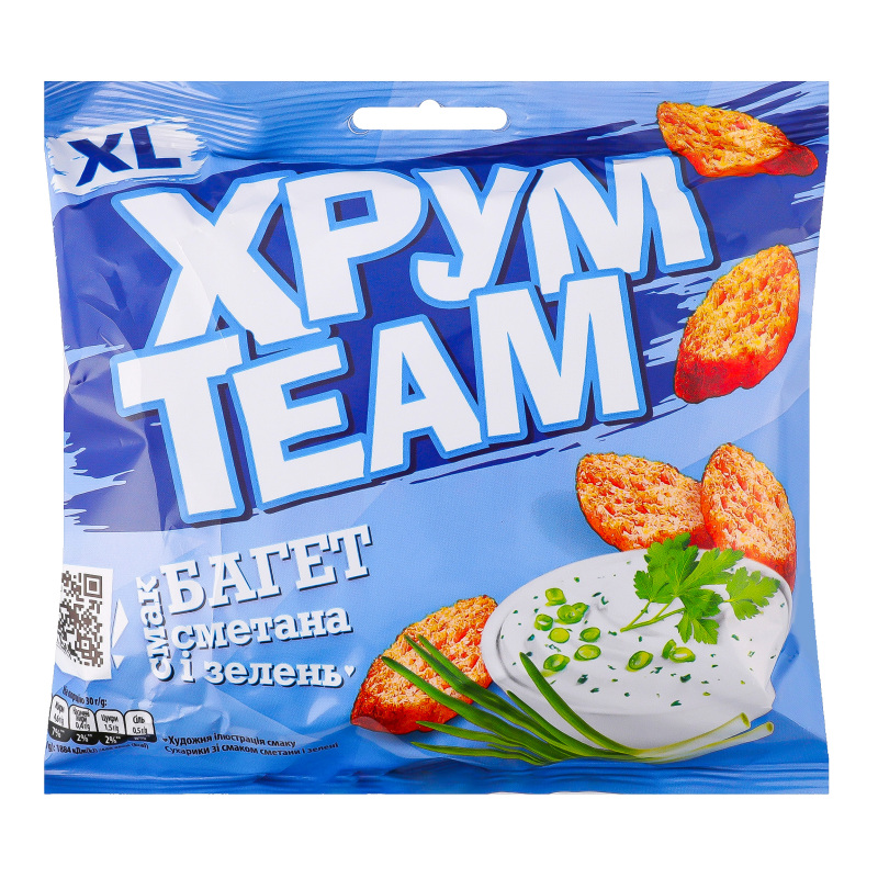 Сухарики ХрумTeam 90г Сметана та зелень