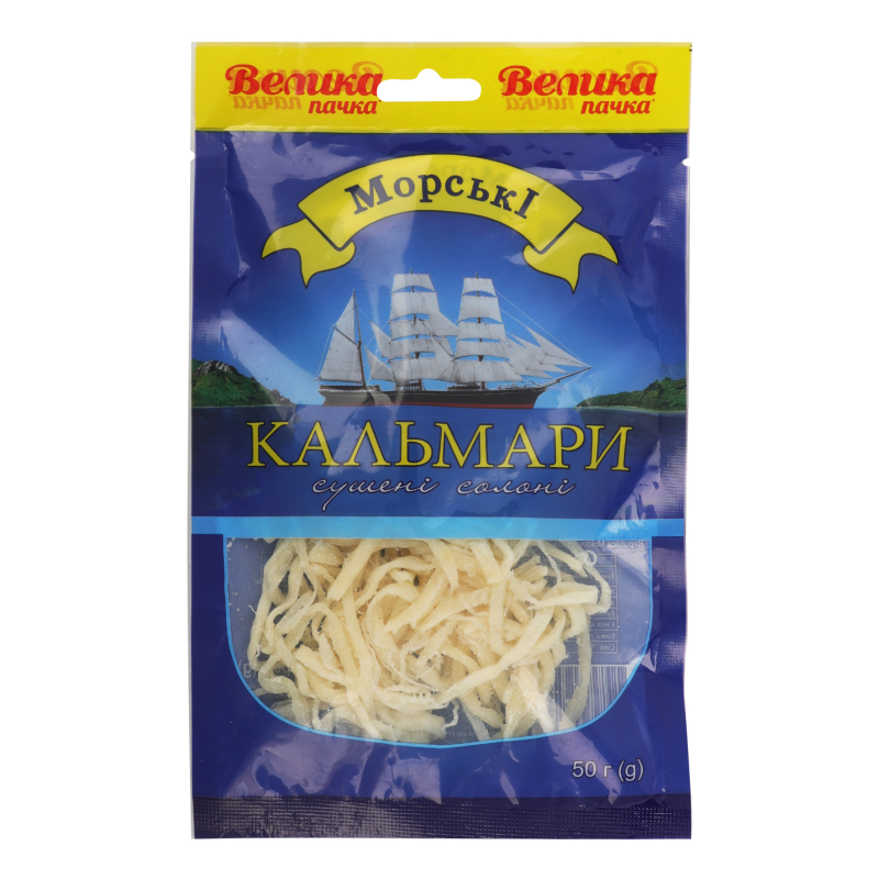 Снек Морські 50г Кальмари суш-сол