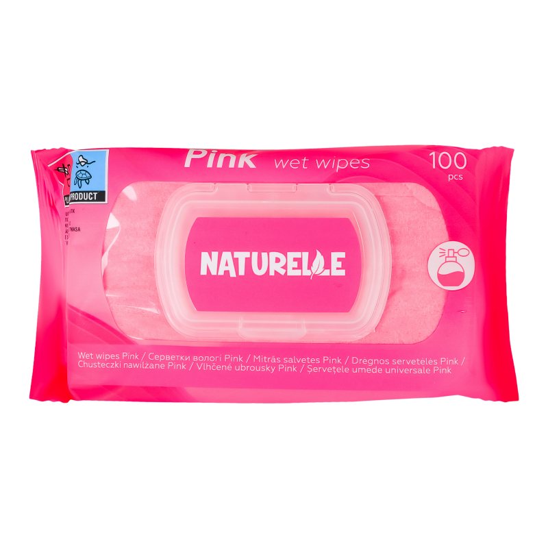 Серветки вологі Naturelle 100шт Pink