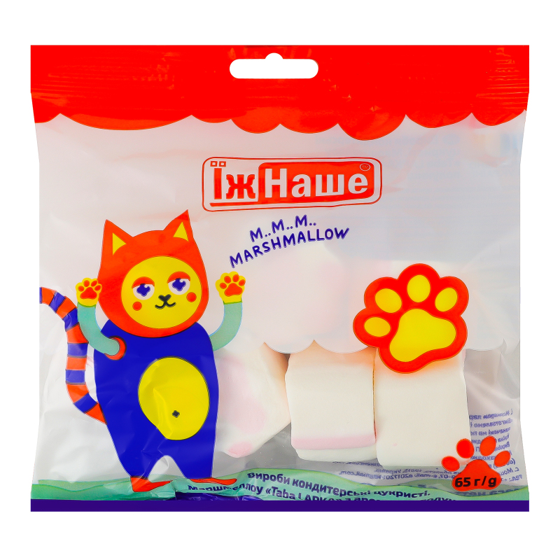 Маршмелоу Їж Наше 65г Taba Lapka полуниц