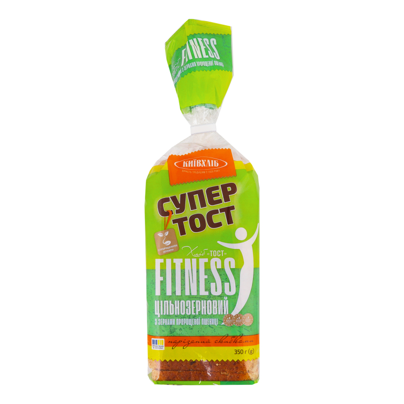 Хліб КиївХліб 350г Тост фітнес цільнозер