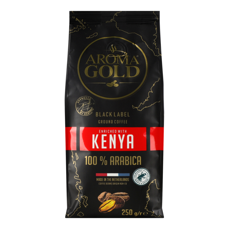 Кава AROMA GOLD 250гBlackLabelKenyaМел