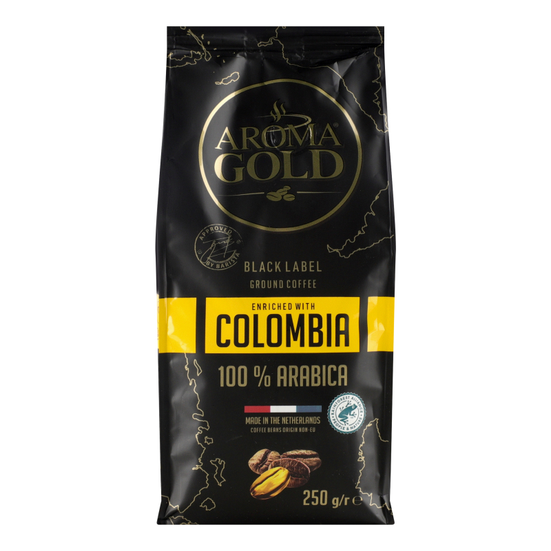 Кава AROMA GOLD 250гBlackLabelColombМел