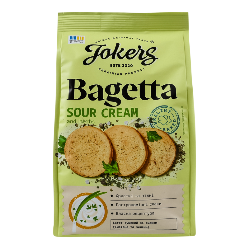 Грінки JokerS 75г Багет сметана/зелень