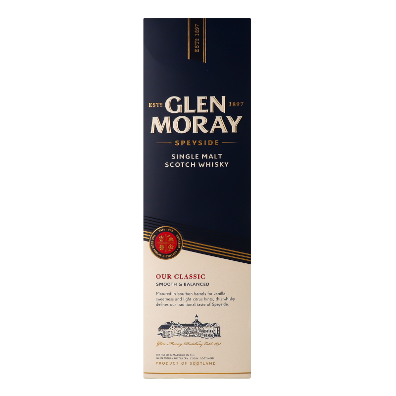 Віскі Glen Moray Classic 0,7л 6р кор40%