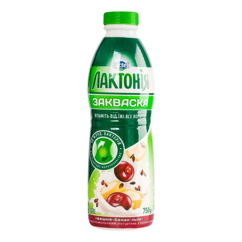 Закваска Лактонія 1,5% 750гВишБананЛьон