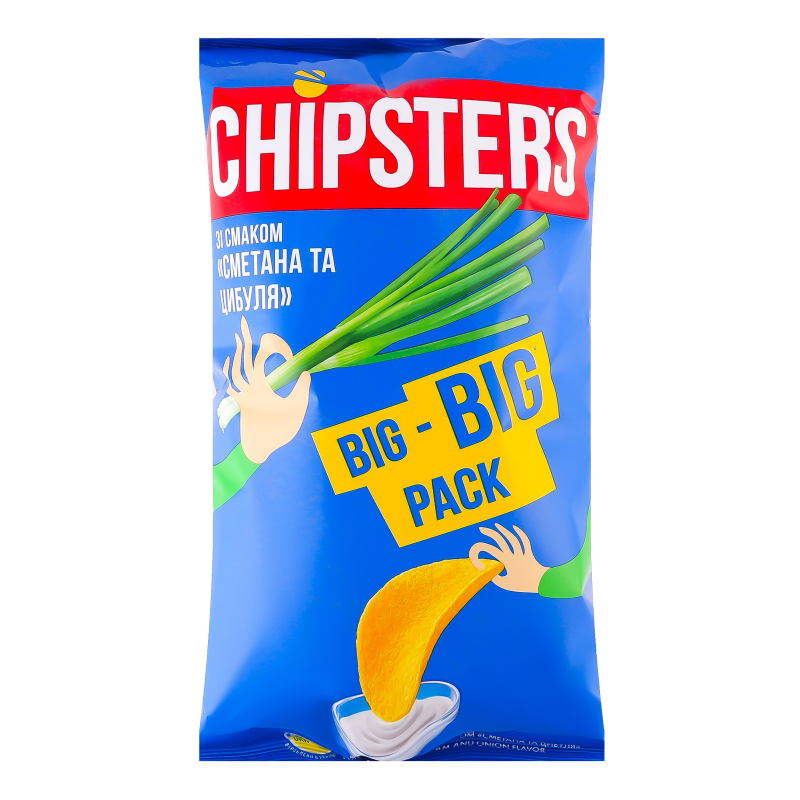 Чипси Chipsters 150г Сметана та цибуля