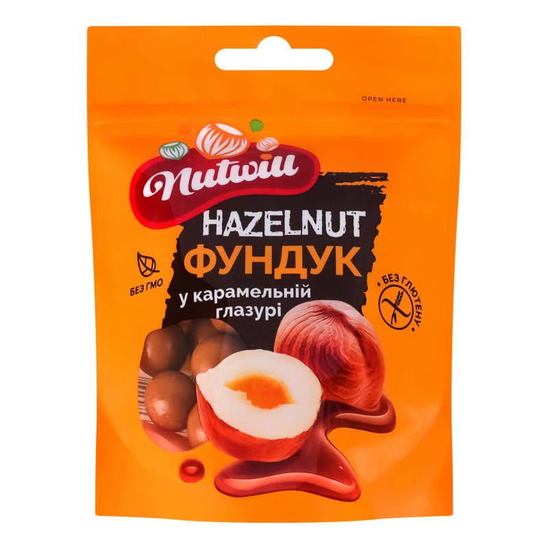 Фундук Nutwill 100г у карамельній гл